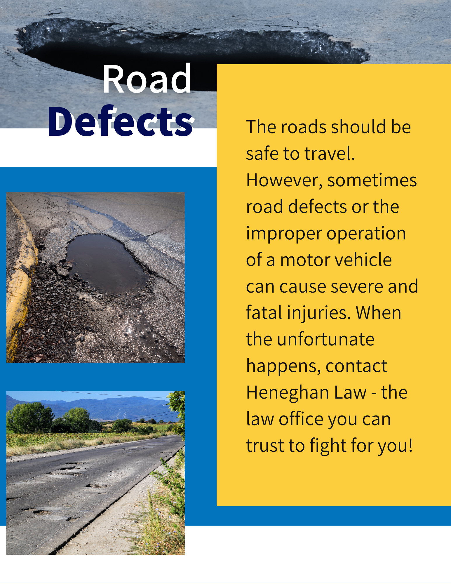 Road Defects Names Road Defects - Heneghan Law